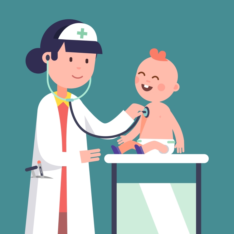 Pediatrician doctor woman examining baby boy Infant Parenting Tips